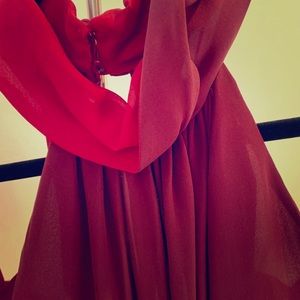 Silk top with matching scarf